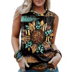Avrielle – Tanktop mit Sonnenblumen-Print