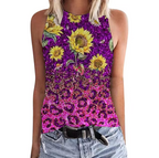 Avrielle – Tanktop mit Sonnenblumen-Print