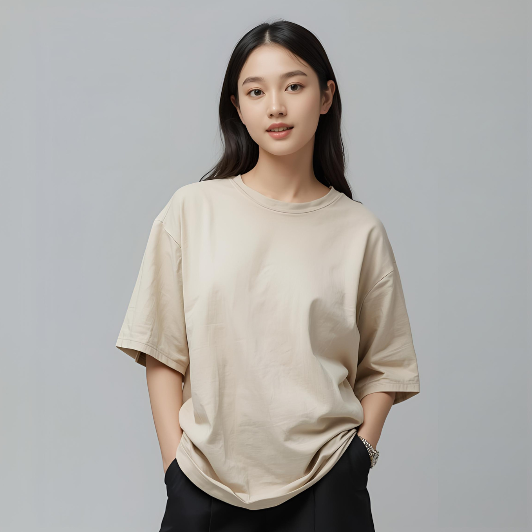 BEIGE | Lässiges Streetwear-T-Shirt