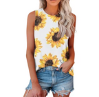 Avrielle – Tanktop mit Sonnenblumen-Print