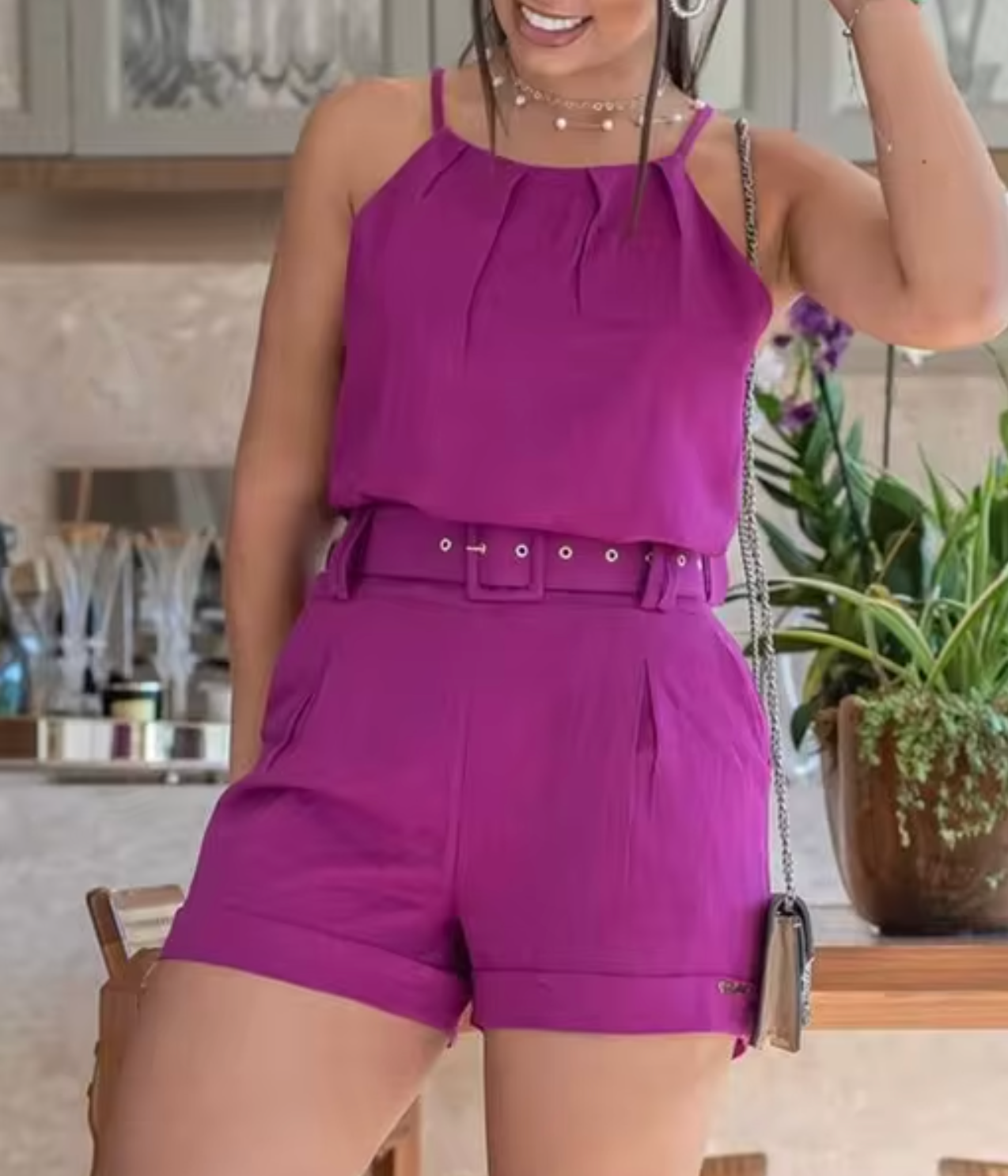 Zara – Set aus ärmellosem Top und Shorts