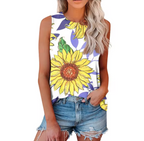 Avrielle – Tanktop mit Sonnenblumen-Print