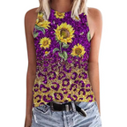 Avrielle – Tanktop mit Sonnenblumen-Print
