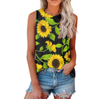 Avrielle – Tanktop mit Sonnenblumen-Print