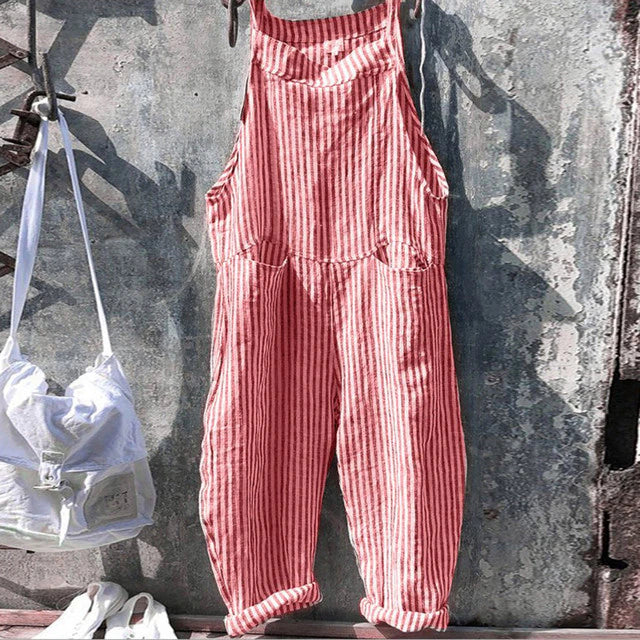 Aelira – Trendiger Leinen-Jumpsuit